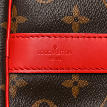 Louis Vuitton Calfskin Monogram Keepall Bandouliere 50 Coquelicot 5 of 10