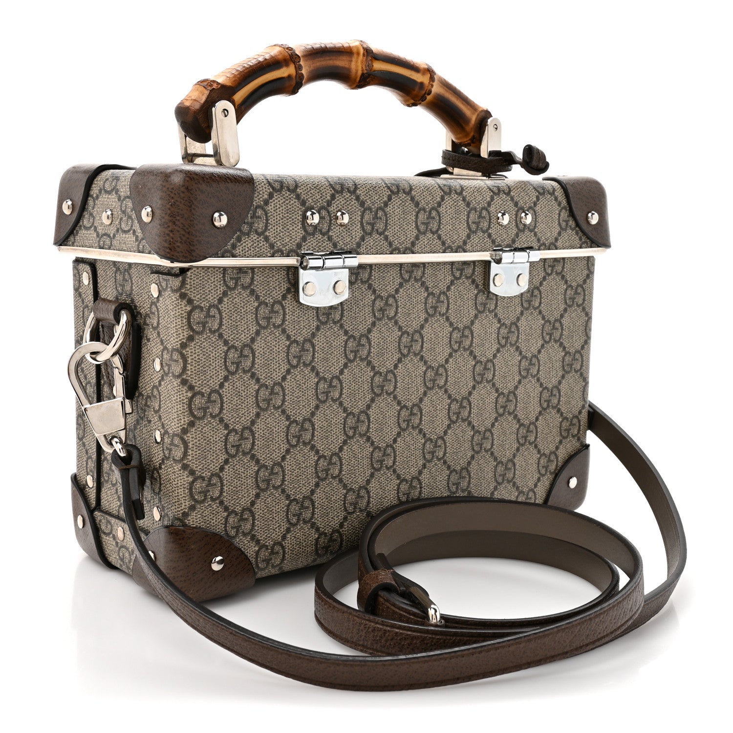 Gucci GG Supreme Monogram Globe-Trotter Beauty Case Brown 3 of 15