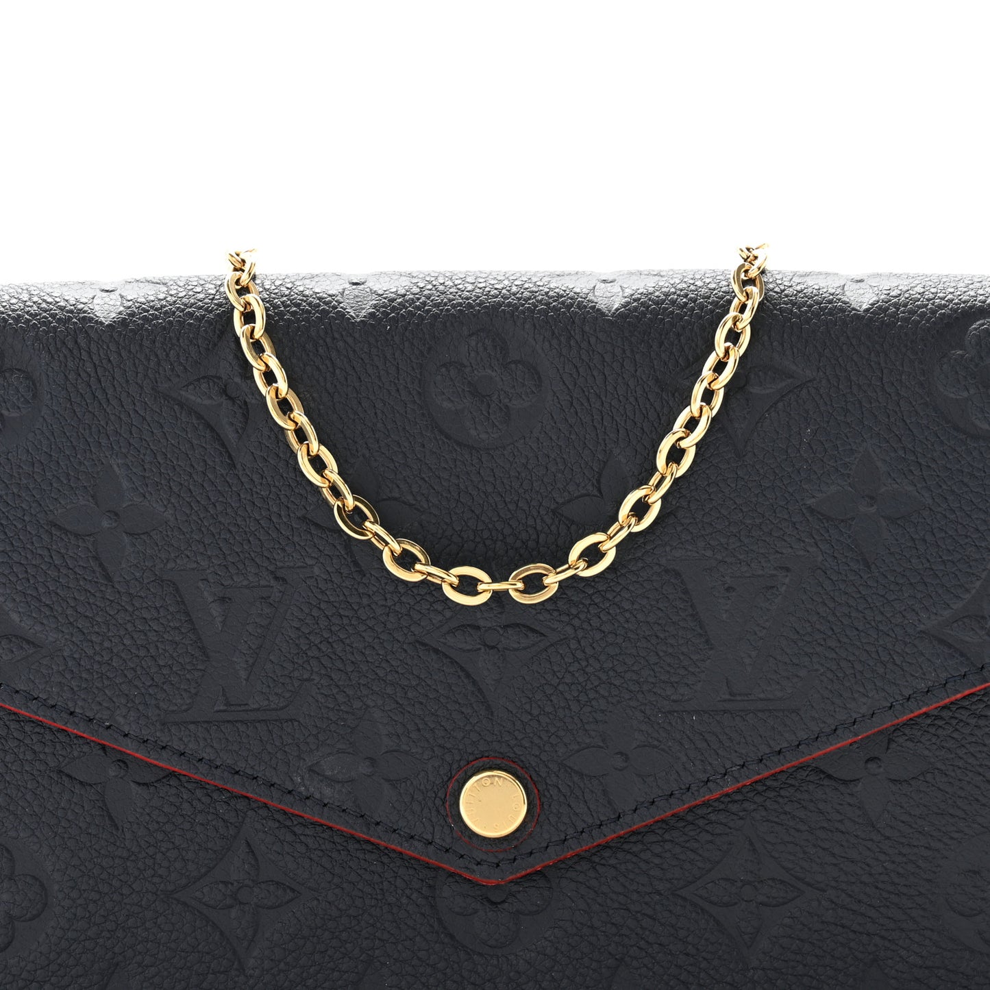 Empreinte Pochette Felicie Chain Wallet Marine Rouge