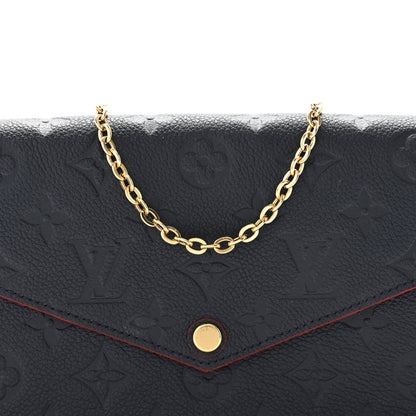 Louis Vuitton Empreinte Pochette Felicie Chain Wallet Marine Rouge 8 of 11