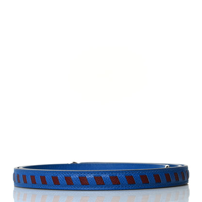 Hermes Epsom 16mm Tressage Shoulder Strap Blue Zellige Rouge 2 of 4