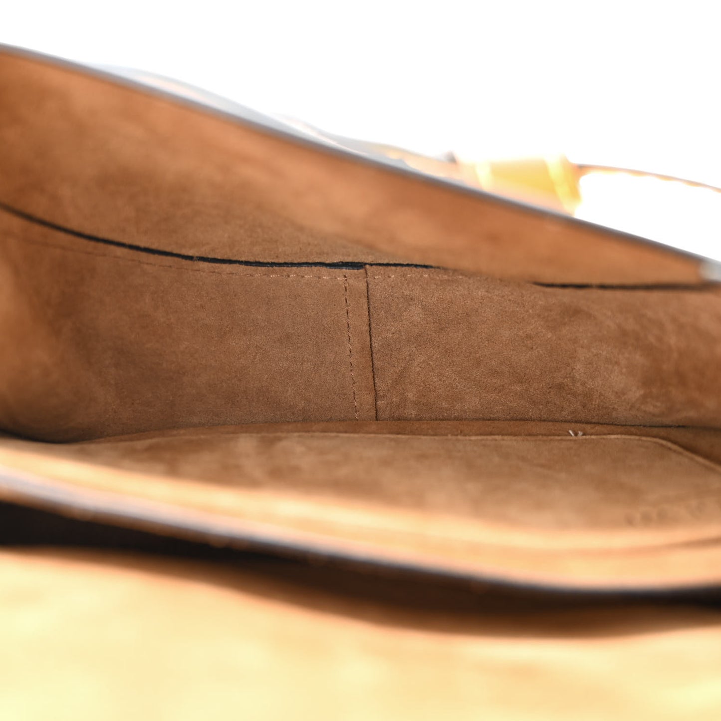 Calfskin Small Gate Crossbody Bag Mocca Yellow Pecan