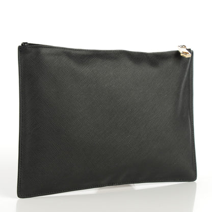 Givenchy Textured Coated Canvas Madonna Print Large Flat Zip Pouch 3 of 7