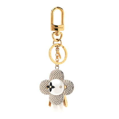 Louis Vuitton Giant Monogram Vivienne Bag Charm Key Holder Silver White Gold 1 of 4