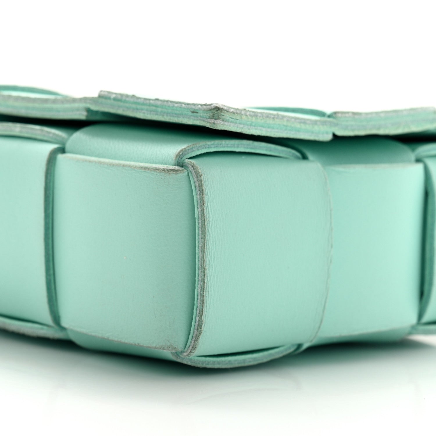 Bottega Veneta Lambskin Maxi Intrecciato Small Cassette Crossbody Bag Celadon 10 of 11
