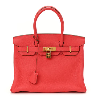 Hermes Taurillon Clemence Birkin 30 Rouge Pivoine 1 of 11