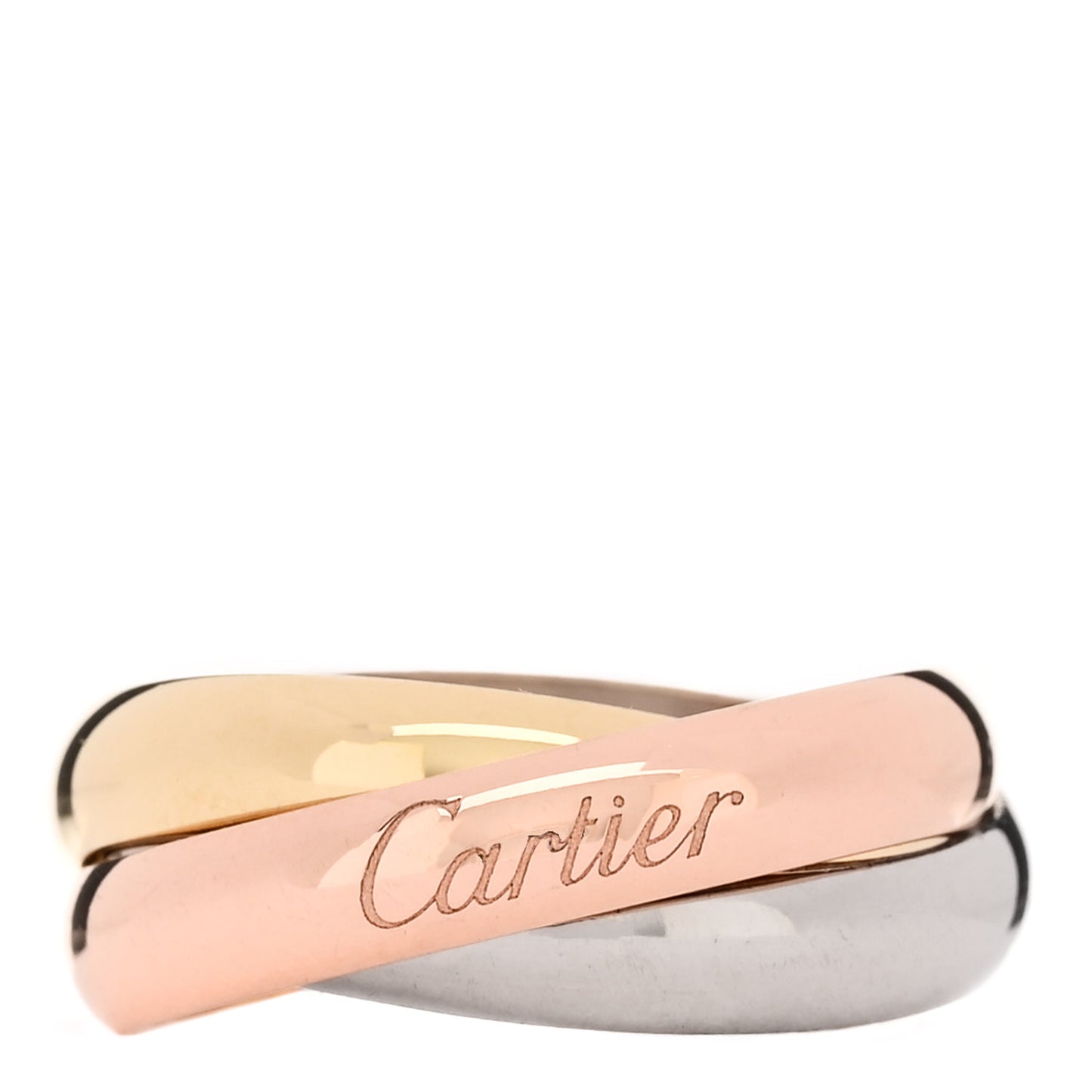 18K Pink Yellow White Gold Classic Trinity Ring 51 5.75