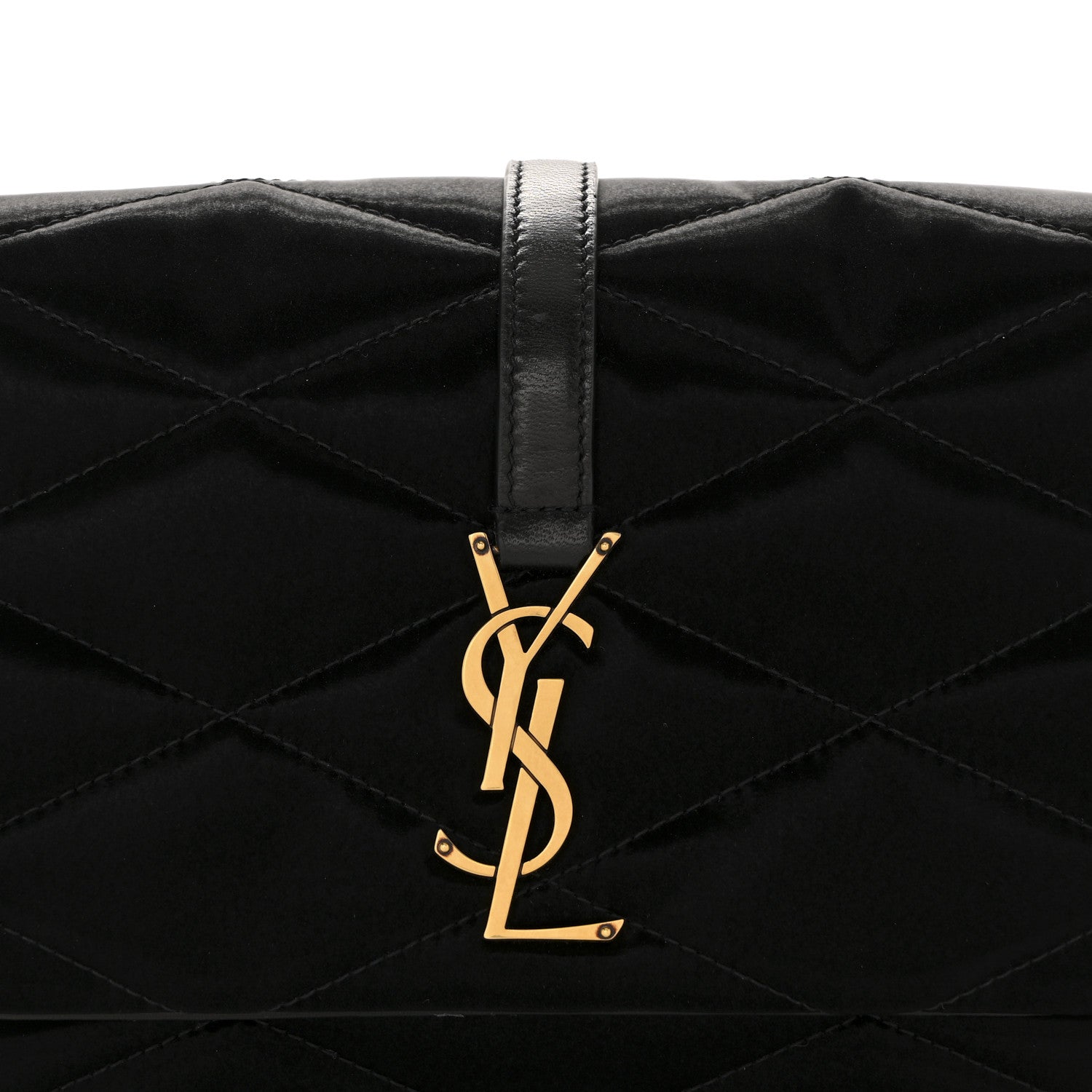 Saint Laurent Satin Quilted Le 57 Diamond Shoulder Bag Black 8 of 12