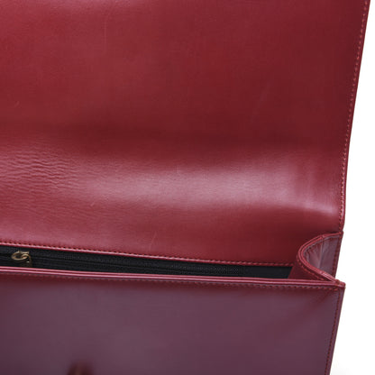 Chanel Glazed Calfskin Boy Flap Clutch Red 13 of 17