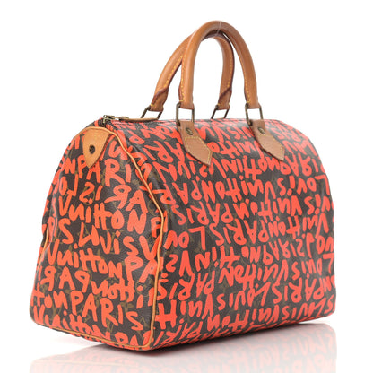 Louis Vuitton Monogram Graffiti Speedy 30 Orange 3 of 21