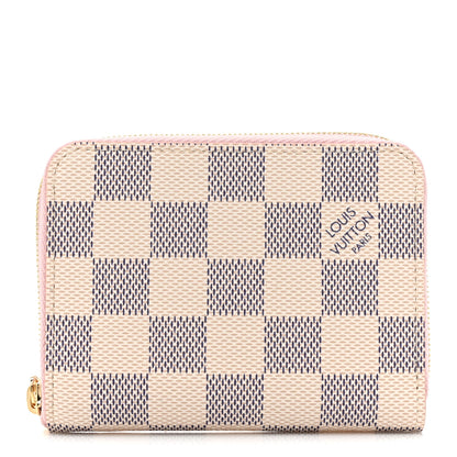 Louis Vuitton Damier Azur Zippy Coin Purse Rose Ballerine 1 of 8