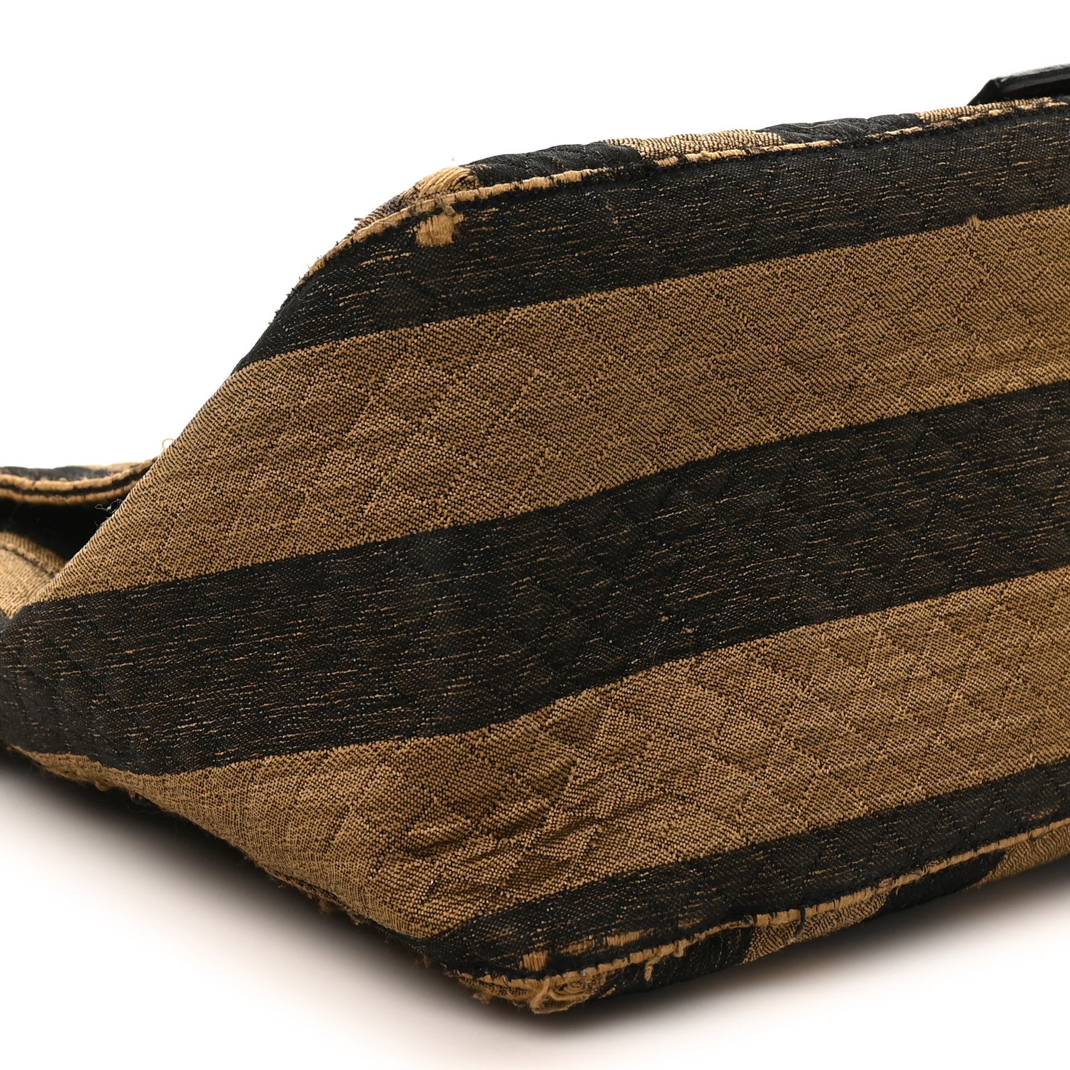 Fendi Quilted Fabric Pequin Forever Mama Baguette Tobacco 8 of 11