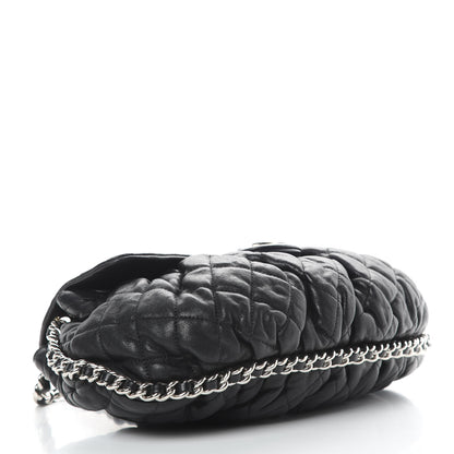 Chanel Washed Lambskin Quilted Medium Chain Around Messenger Black 4 of 15