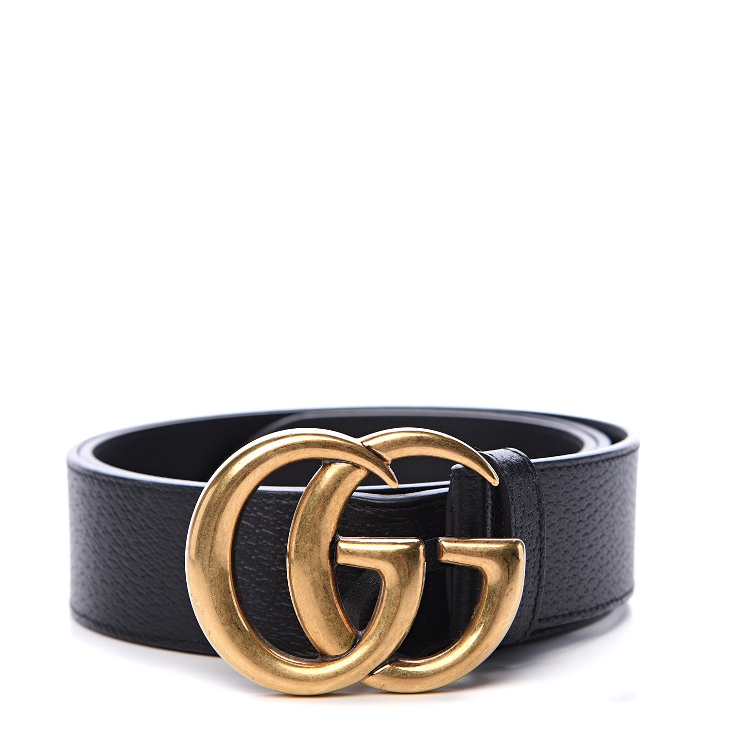 Gucci Textured Calfskin Double G 40mm Belt 95 38 Black 1 of 7