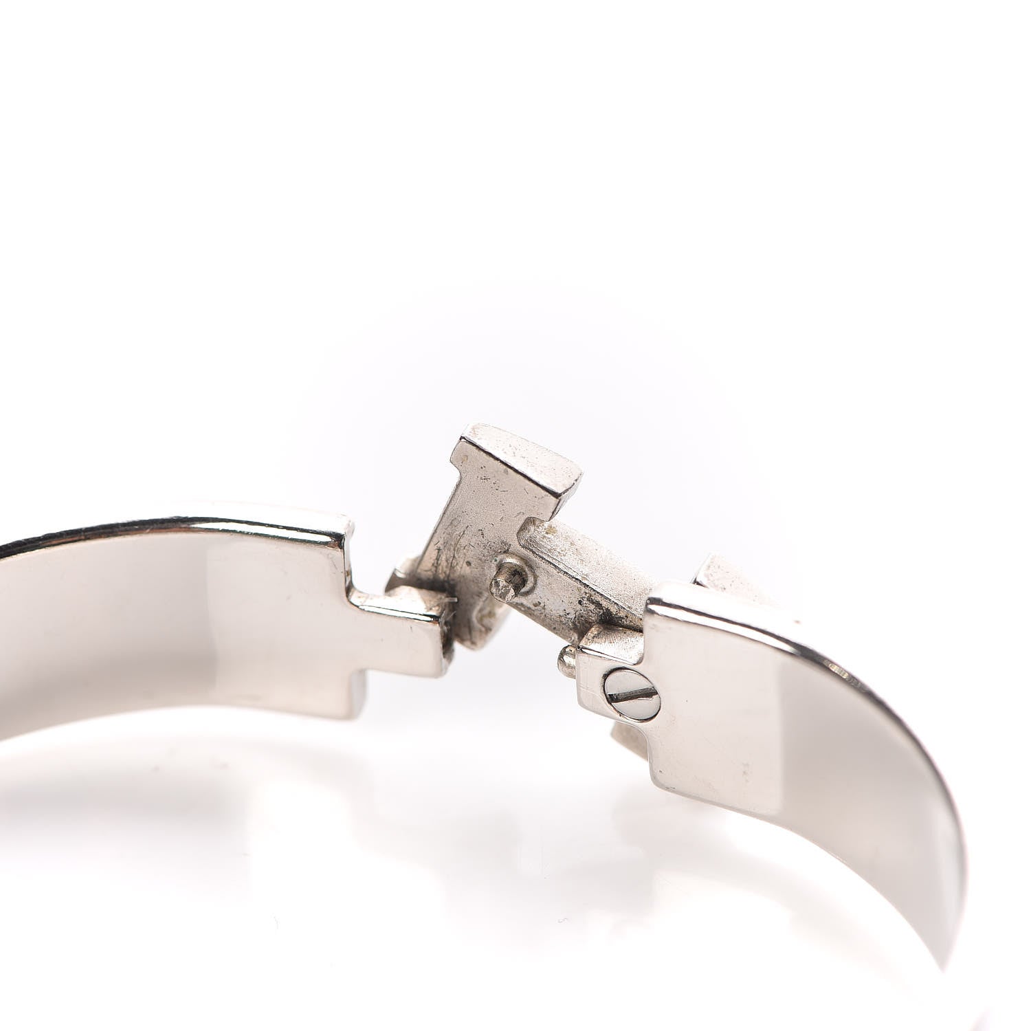 Hermes Enamel Narrow Clic Clac H Bracelet PM White 5 of 5