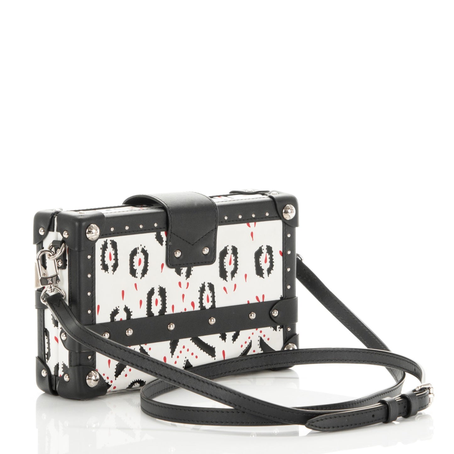Calfskin Graphic Print Petite Malle