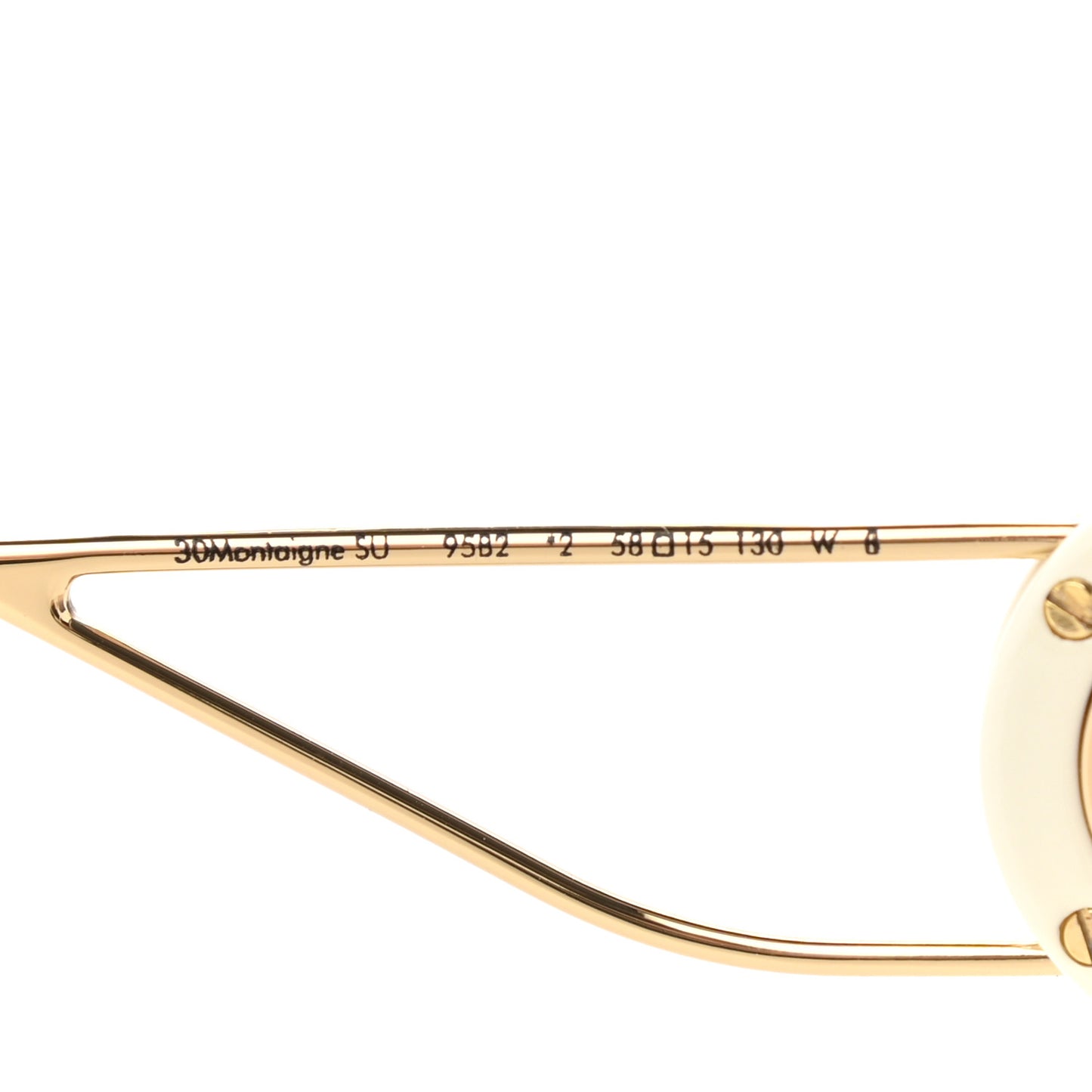 Square 30 Montaigne Sunglasses White