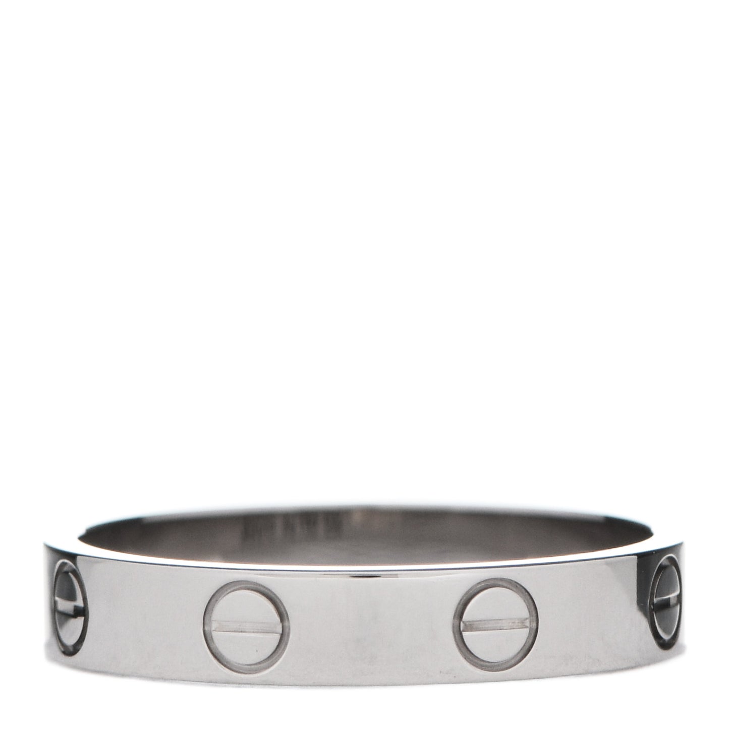 18K White Gold 3.5mm LOVE Wedding Band Ring 56 7.5