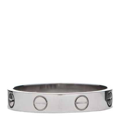 Cartier 18K White Gold 3.5mm LOVE Wedding Band Ring 56 7.5 3 of 7
