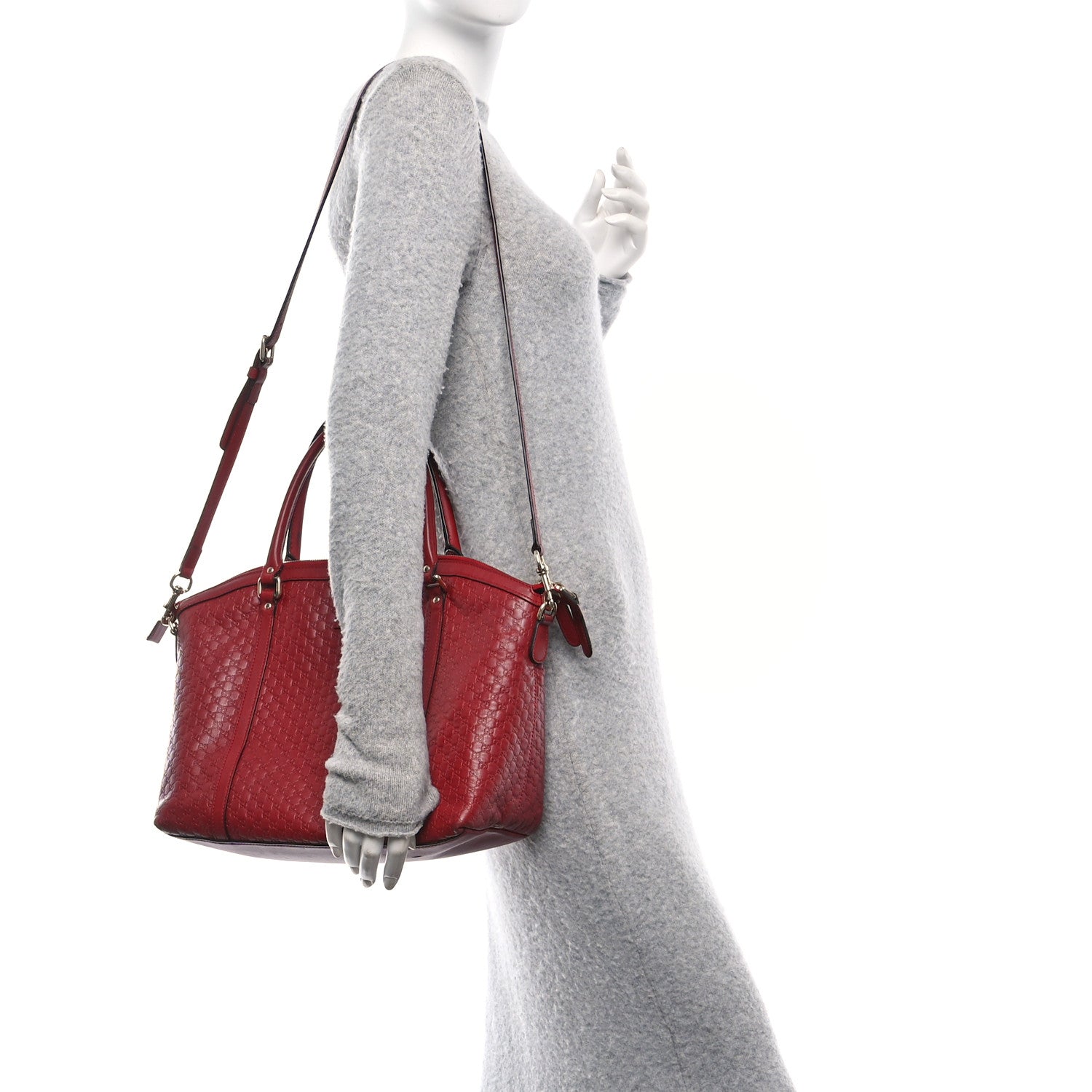 Gucci Soft Microguccissima Dome Satchel Red 2 of 12