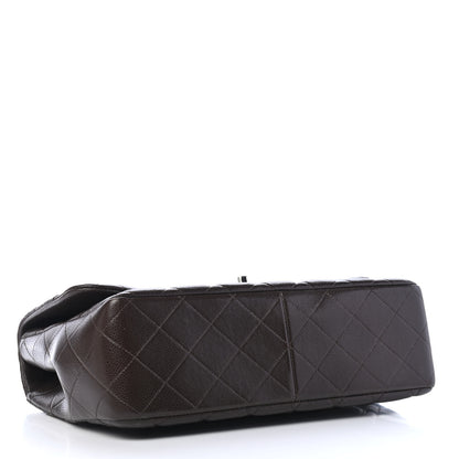 Chanel Caviar Quilted Jumbo Single Flap Dark Brown 3 of 5