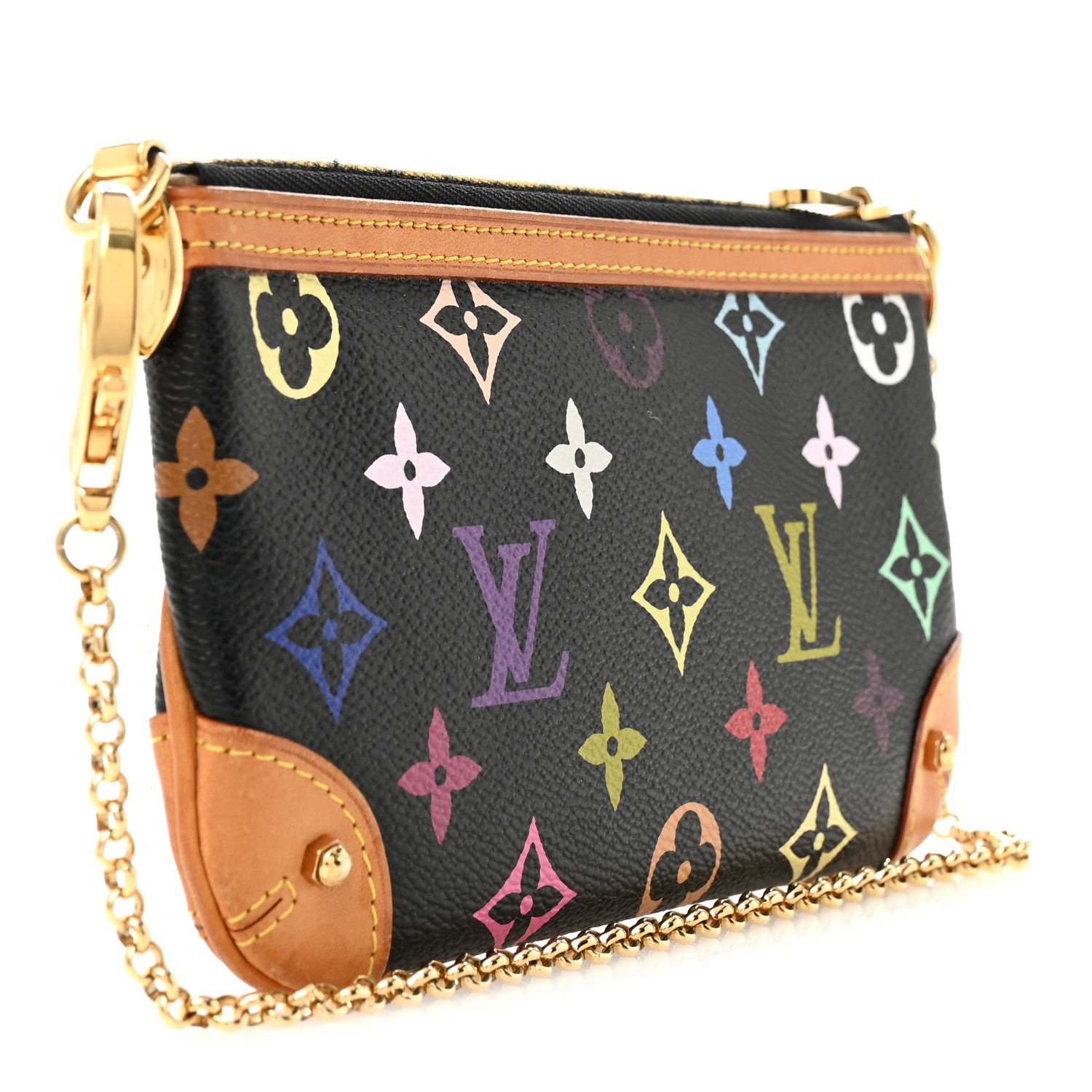 Louis Vuitton Monogram Multicolor Pochette Milla MM Black 3 of 14