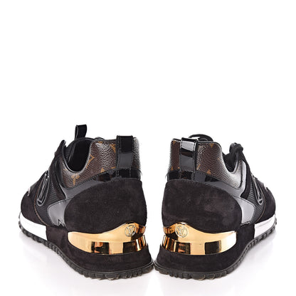 Louis Vuitton Suede Monogram Run Away Sneakers 40 Black 6 of 10