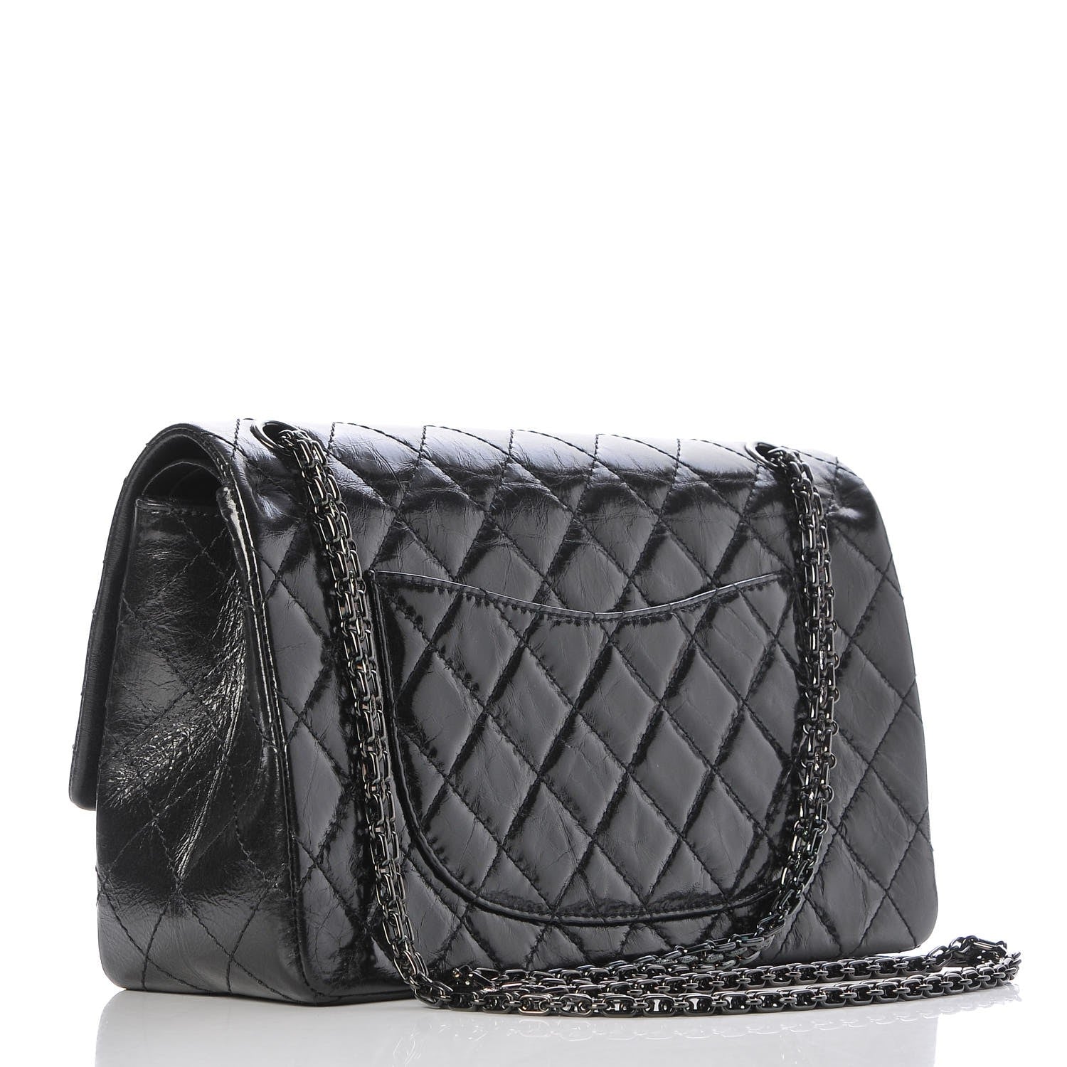 Chanel Glazed Calfskin Quilted 2.55 Reissue 226 Flap So Black 4 of 18