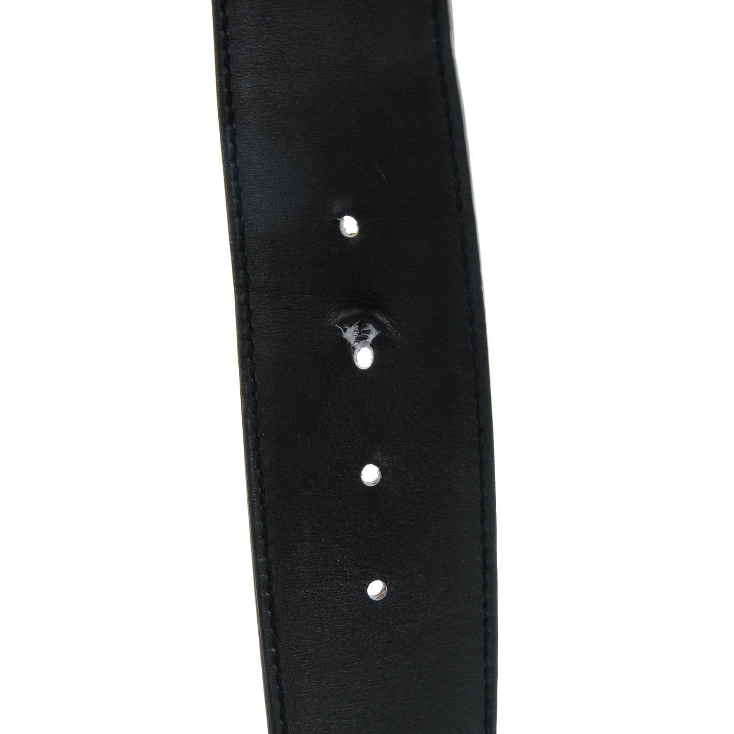Hermes Chamonix Tadelakt 42mm Clou De Paris Belt 95 Black 5 of 9