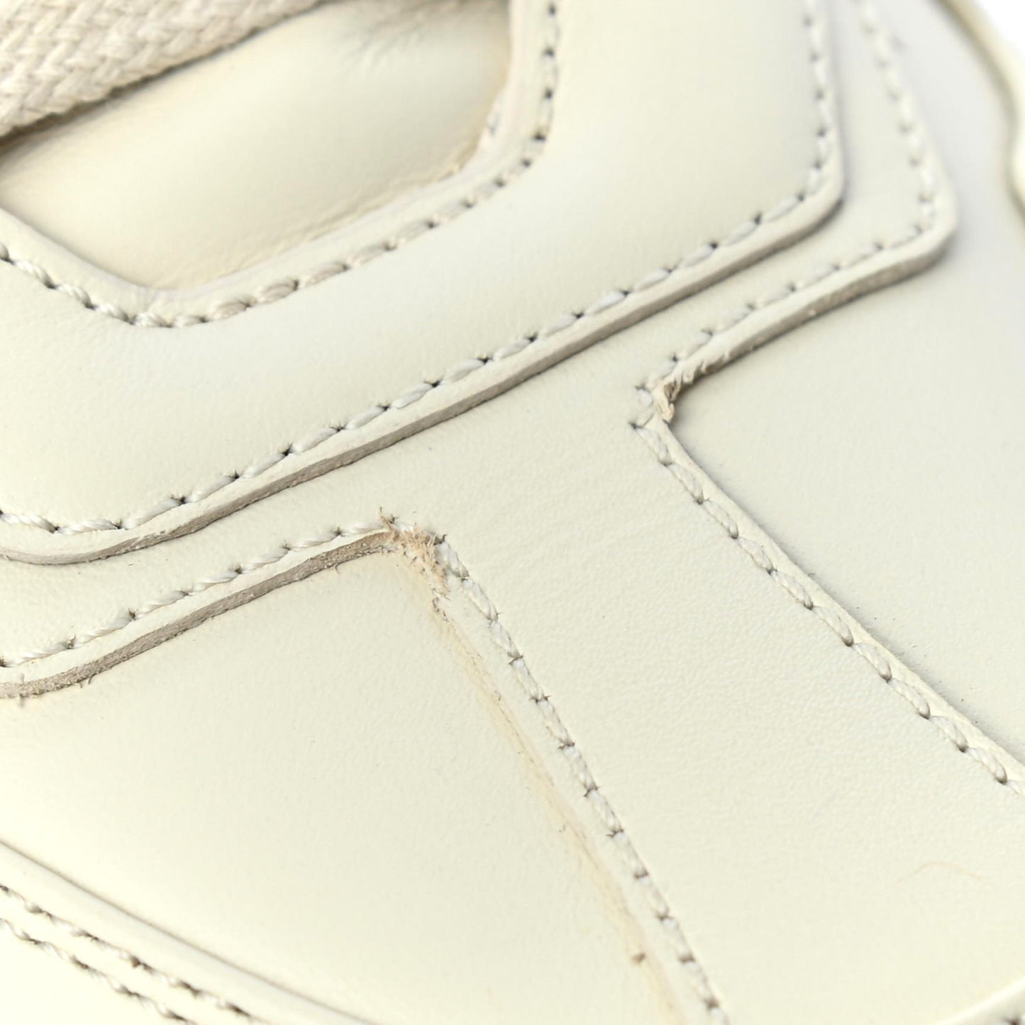 Calfskin Logo Womens Rhyton Sneakers 37.5 Ivory
