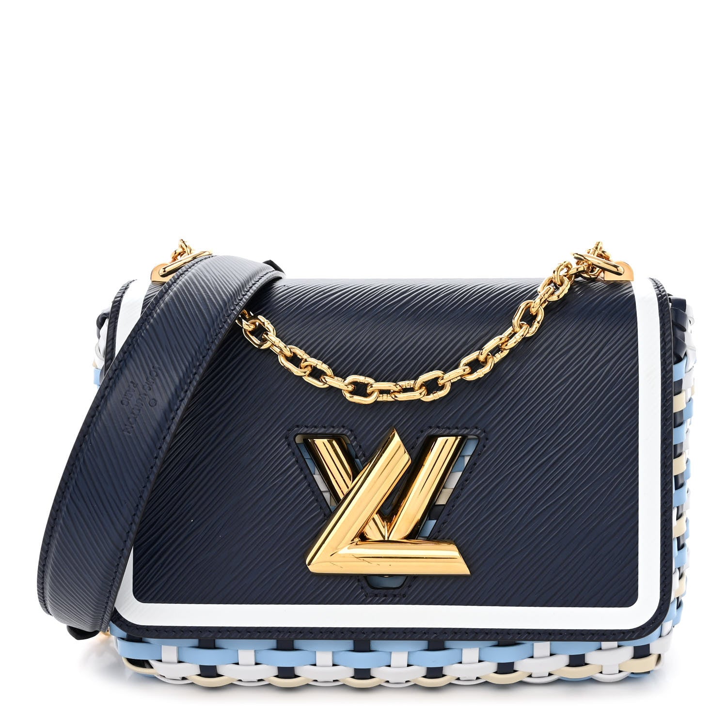 Louis Vuitton Epi Guinguette Twist Shoulder Bag MM Indigo Blue 1 of 10