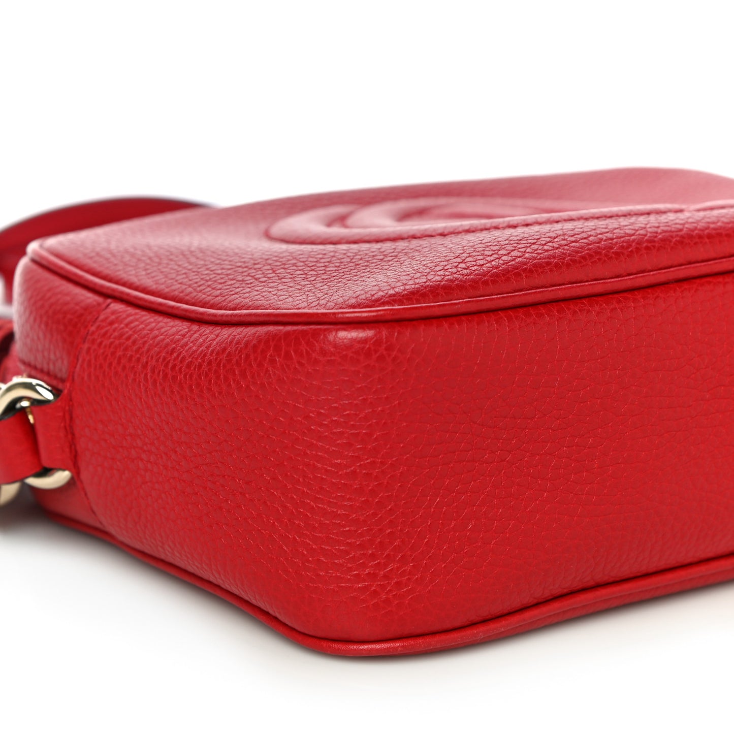 Pebbled Calfskin Small Soho Disco Bag Tabasco Red