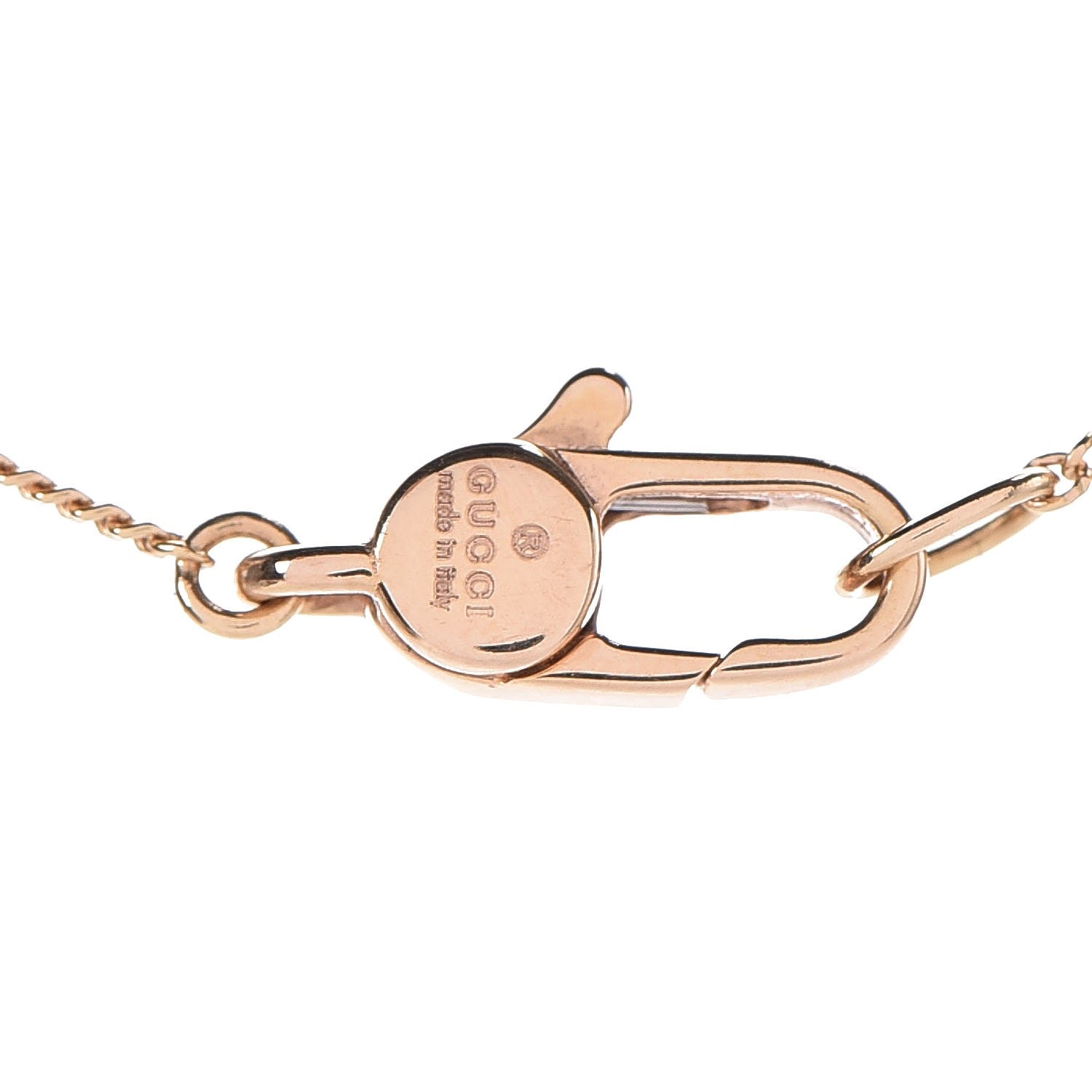 Gucci 18K Rose Gold Icon Station Pendant Necklace 5 of 6