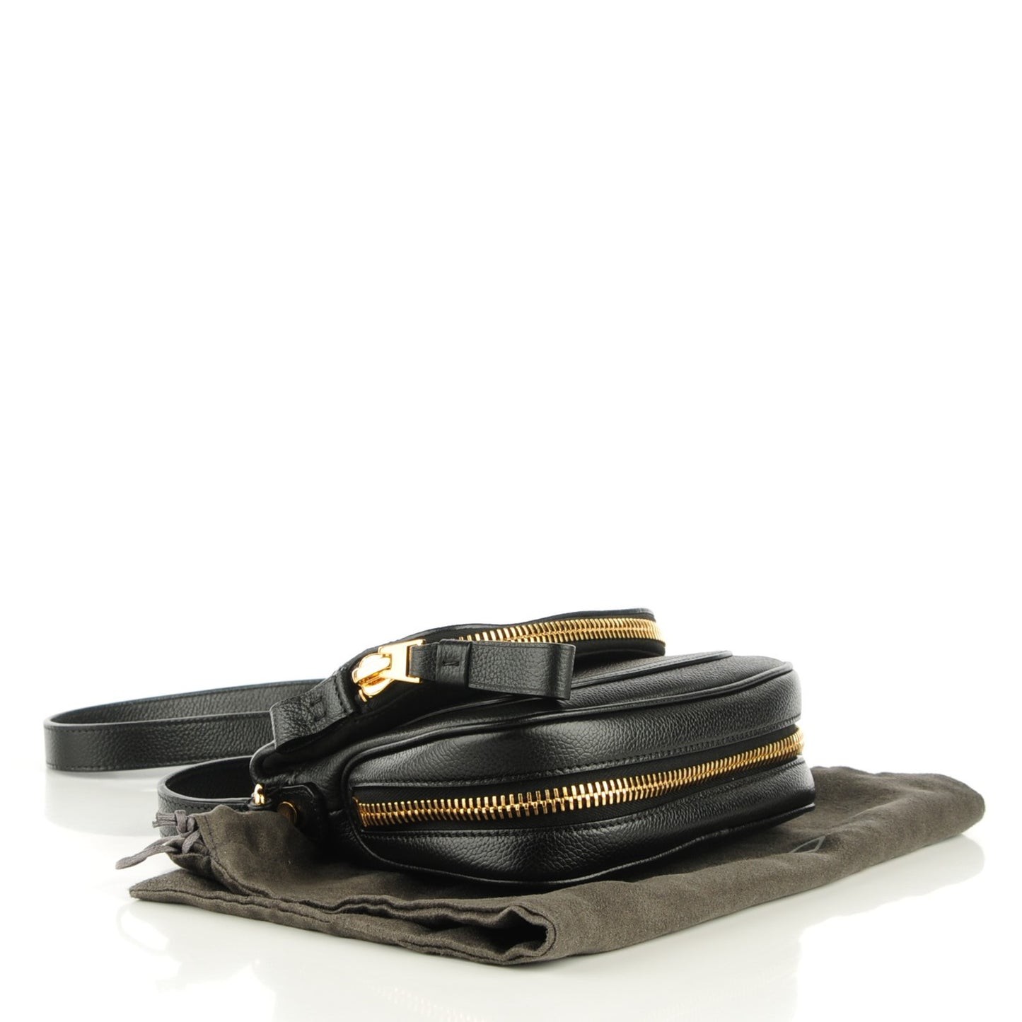 Pebbled Calfskin Jennifer Mini Crossbody Bag Black