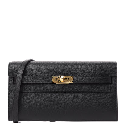 Hermes Epsom Kelly Wallet To Go Black 1 of 7