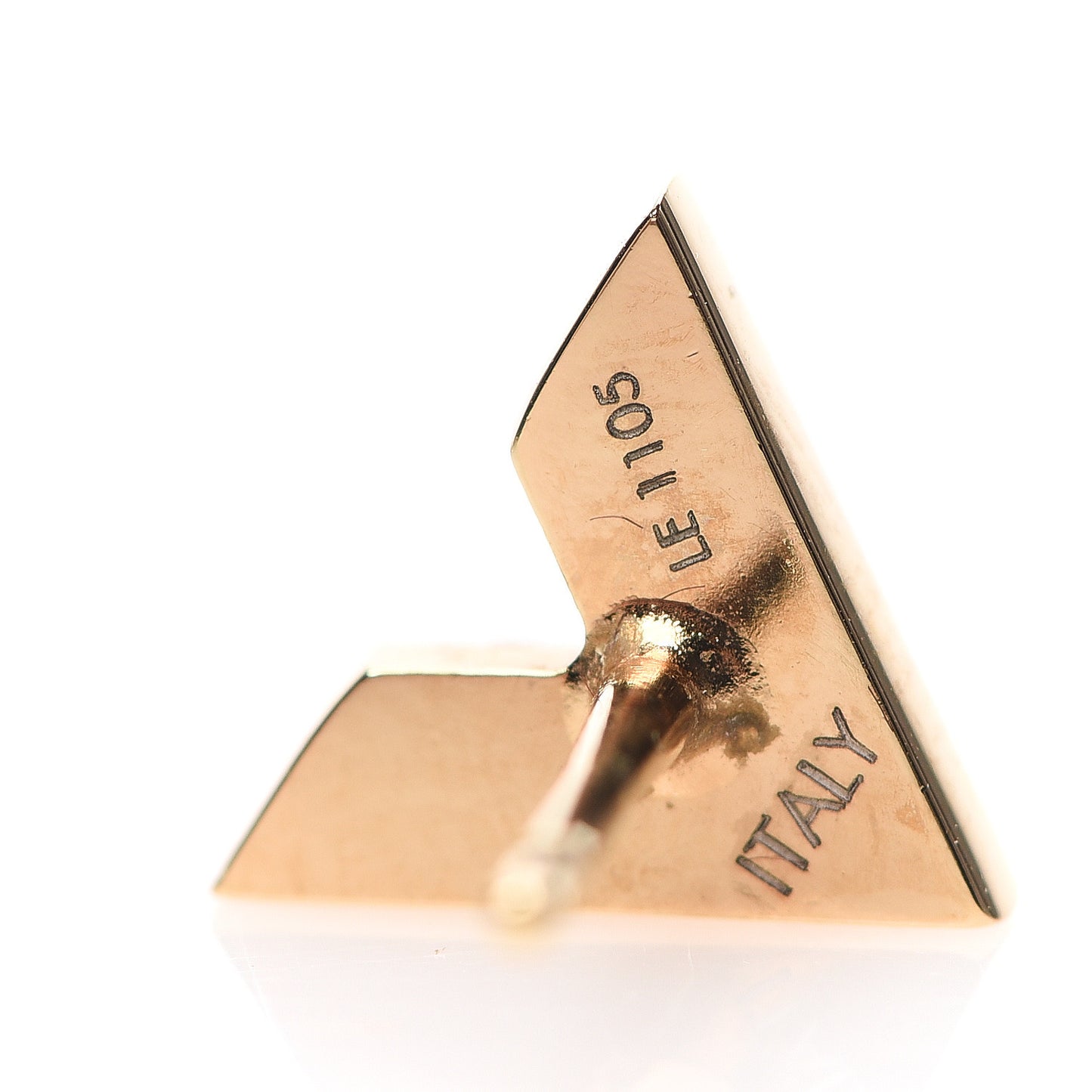 Brass Essential V Stud Earrings Gold