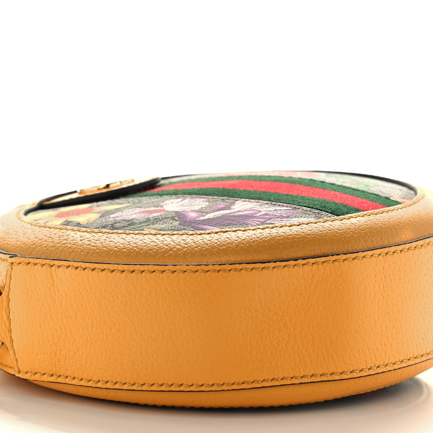 Gucci GG Supreme Monogram Flora Web Mini Ophidia Round Shoulder Bag Beige Multicolor Crop 6 of 11