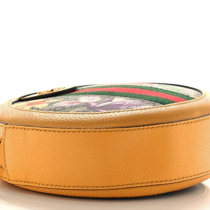 Gucci GG Supreme Monogram Flora Web Mini Ophidia Round Shoulder Bag Beige Multicolor Crop 6 of 11