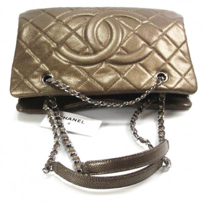 Chanel Caviar Timeless Classic Shopping Tote Bronze 5 of 10