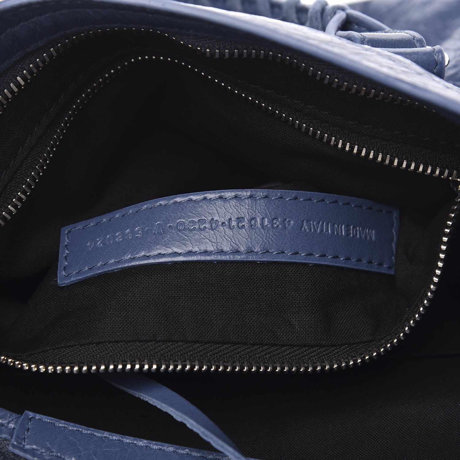 Balenciaga Agneau Classic Silver Hardware S City Denim Blue 7 of 9