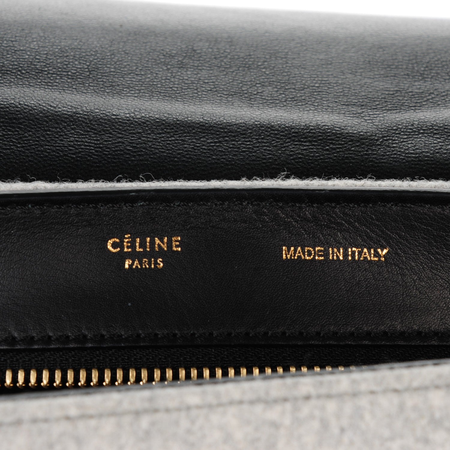 Celine Felt Smooth Calfskin Medium Trapeze Pearl Grey 5 of 8