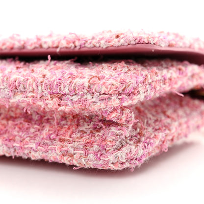 Chanel Tweed Quilted Wallet On Chain WOC Pink 11 of 12