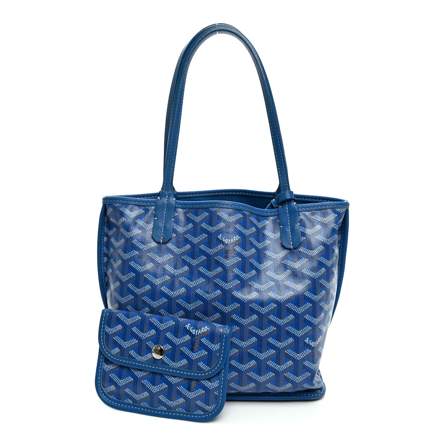 Goyardine Reversible Mini Anjou Sky Blue