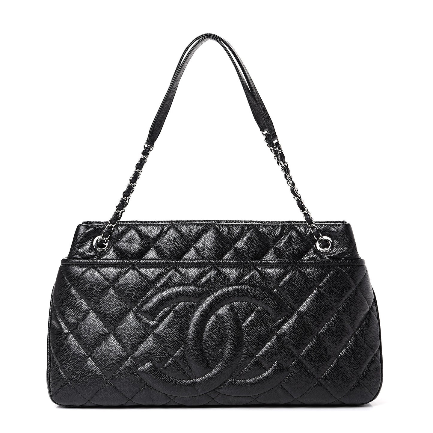 Caviar Quilted Timeless CC Soft Tote Black