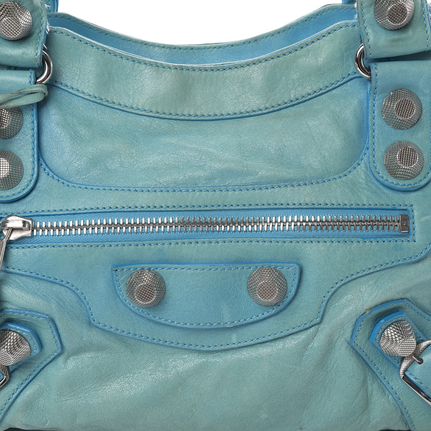 Agneau Giant 21 Silver Hardware City Turquoise