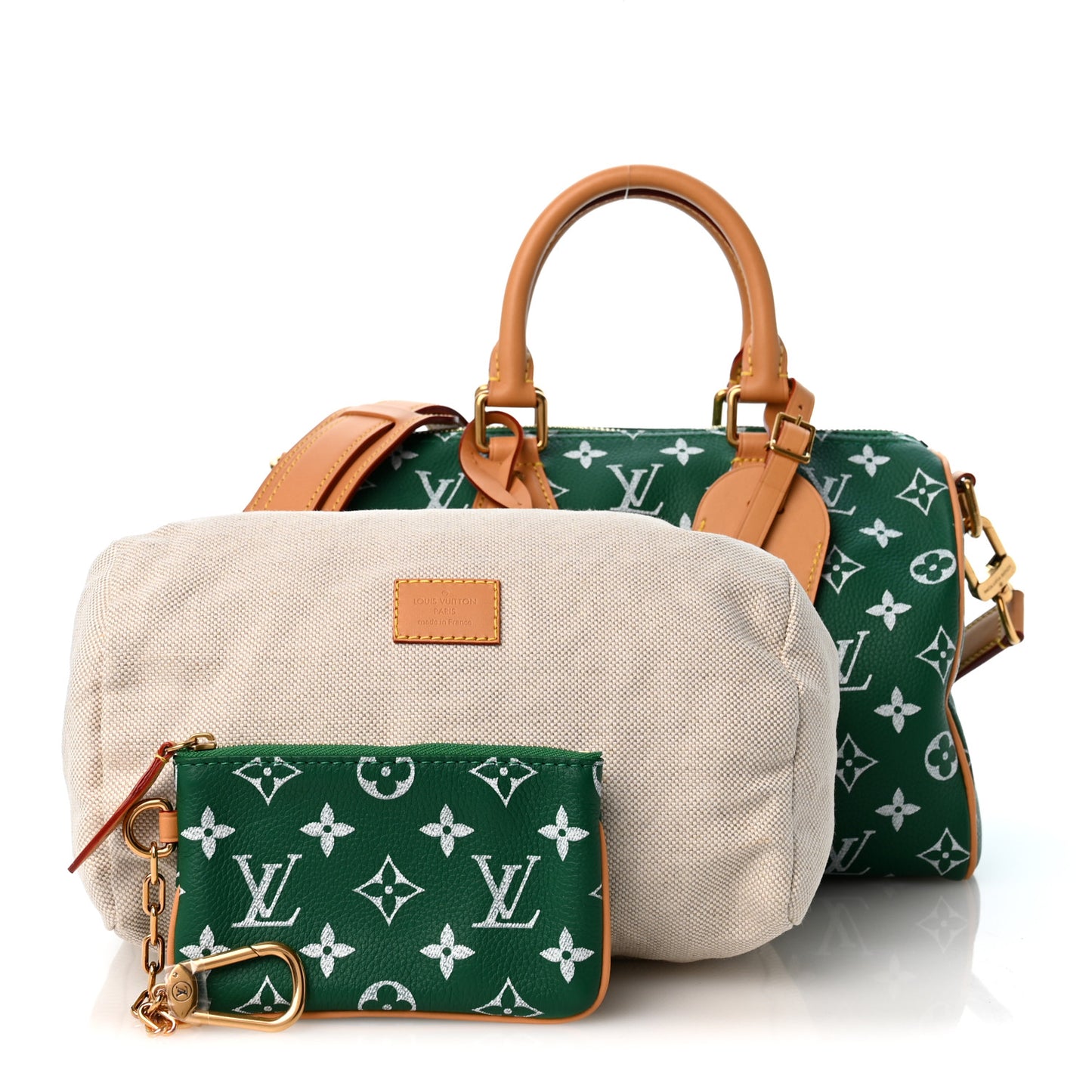 Calfskin Monogram Speedy P9 Bandouliere 25 Green