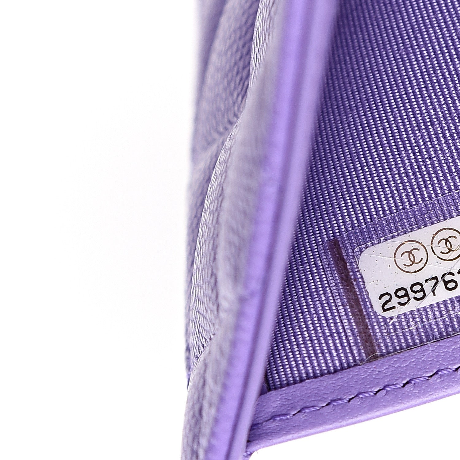 Chanel Caviar Quilted Flap Card Holder Wallet Purple 6 of 8