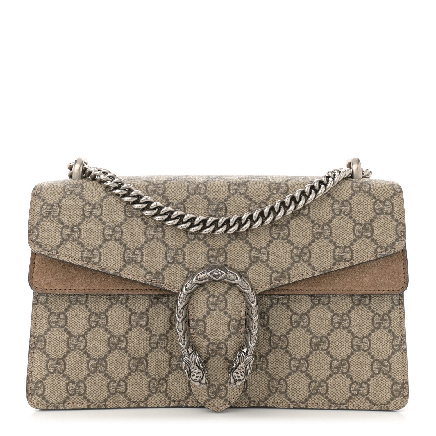 Gucci GG Supreme Monogram Small Dionysus Shoulder Bag Taupe 1 of 15