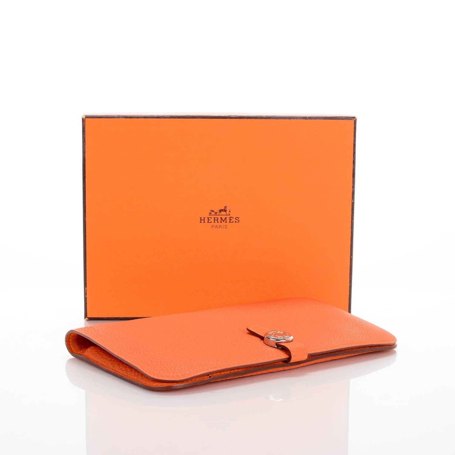 Hermes Togo Dogon Duo Wallet Orange 4 of 9