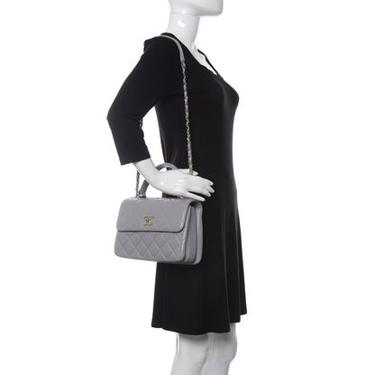 Chanel Lambskin Quilted Small Trendy CC Flap Dual Handle Bag Grey 2 of 10